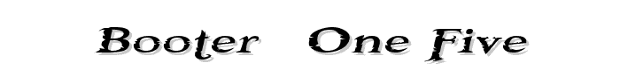 Booter - One Five font